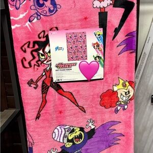 Cartoon Network Powerpuff Girls Villains Pink Plush Throw